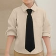 thumbnail image 1 of Boys' Button Down Shirts Boys Beige Button Down Shirt Boys Formal Outfit School Shirts For Girls 12-18 Months Summer&nbsp;Clothes, 1 of 4