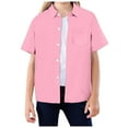 thumbnail image 1 of Boys Button Down Shirts Boys Formal Outfit Girls Pink Button Down Shirt School Shirt For Toddler Boy Girl Fashion, 1 of 6