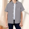 thumbnail image 1 of Boys Button Down Shirts Boys Formal Outfit Grey Shirt Girls Dress Shirt French Toast Boys Uniform Shirts Girl Fashion, 1 of 5
