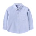 thumbnail image 1 of Girls' Button Down Shirts Graduation Shirts Blue Button Up Shirt Boys Boy Uniform Shirts Boys Girls Fashion, 1 of 7