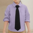 thumbnail image 1 of Girls' Button Down Shirts Graduation Shirts Boys Purple Dress Shirt Uniforms for Boys 2-3 Years, 1 of 4