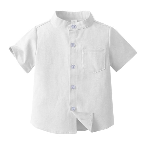Boys' Button Down Shirts Boys White Dress Shirt Button Up Shirt Boys Formal Shirt Boy Shirts Size 11-12 Years Boys Girls Fashion