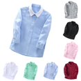 thumbnail image 1 of Boys' Button-Down Shirts Classic Dress Shirts Girls Uniform Fall Clothes 15-16 Years, 1 of 4