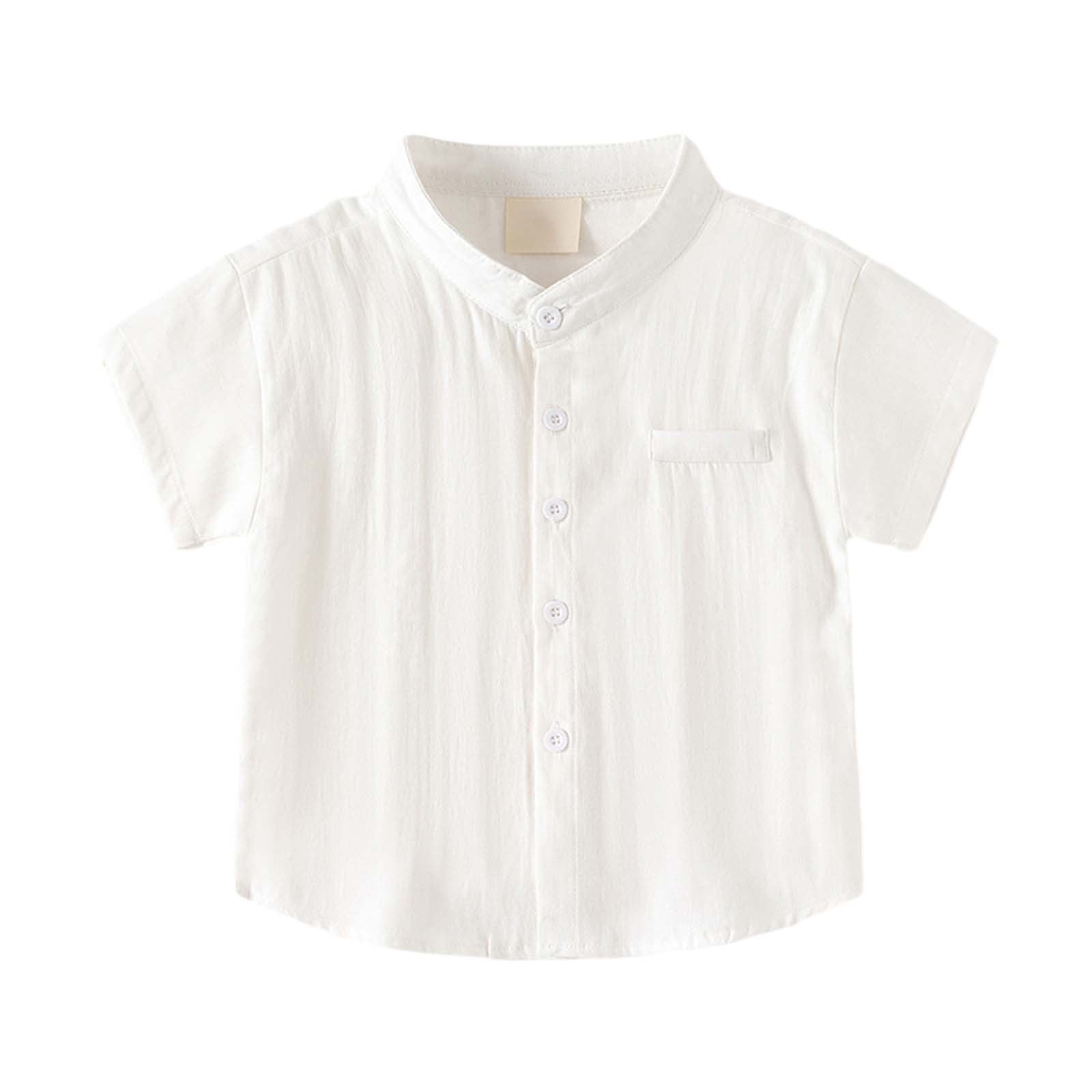 Girls' Button Down Shirts Graduation Shirts Boys White Dress Shirt Boys ...