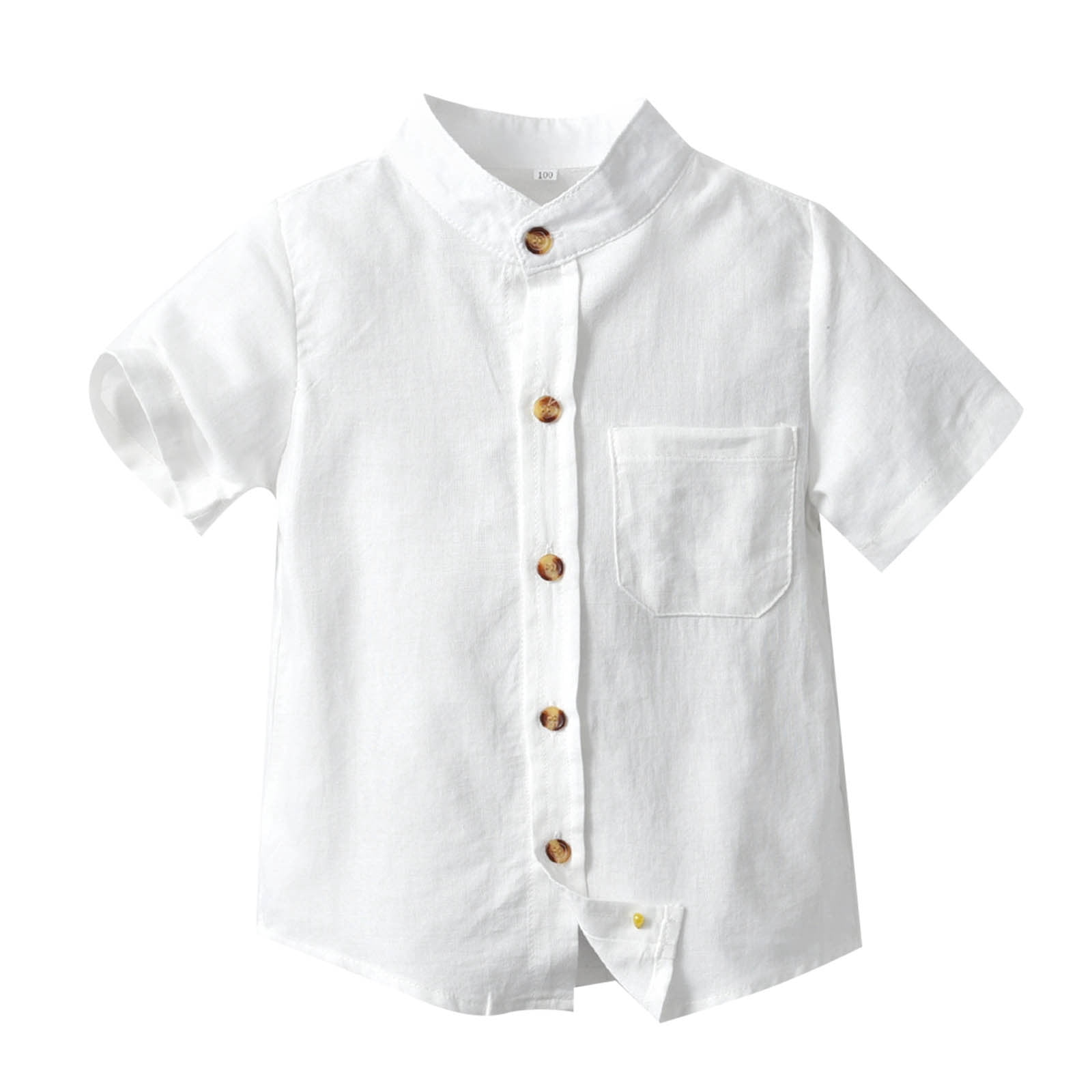 SLIM FIT WHITE COTTON DRESS SHIRT BOYS main image 0
