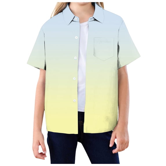 Boys Button Down Shirts Short Sleeve Boys Linen Button Down Shirts Kids Long Sleeve Dress Shirts School Uniform Shirt 5-14 Years Boys Dress Shirts 8-10