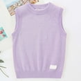 thumbnail image 1 of Boys Cable Knitted Sweater Vest Uniform V-Neck Unisex Sleeveless Crop Tank Tops for Teen Kids Pullover Knit Waistcoat Uniform Sweater For Girls, 1 of 3