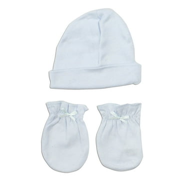 Boys Cap and Mittens 2 Piece Layette Set