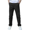 thumbnail image 1 of CHEEREAM Boys Cargo Pants Hiking Athletic Elastic Waist Trouser Youth Lightweight Sweatpants Pockets Causal, 1 of 7