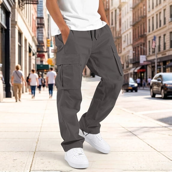 Boys Cargo Joggers Pants Lightweight Hiking Pants Kids Pull On Sweatpants