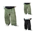 thumbnail image 1 of Boys Cargo Pants 2025 Fashion Plain Joggers With Pockets Loose Fit Comfortable Casual Trousers for Kids Outdoor Play And Everyday Wear, 1 of 9