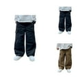 thumbnail image 1 of Boys Cargo Pants Classic Casual Loose Fit Plain Sweatpants with Pockets Comfortable Breathable Trousers Fashion Street Style Daily Wear for Sports Activewear, 1 of 5