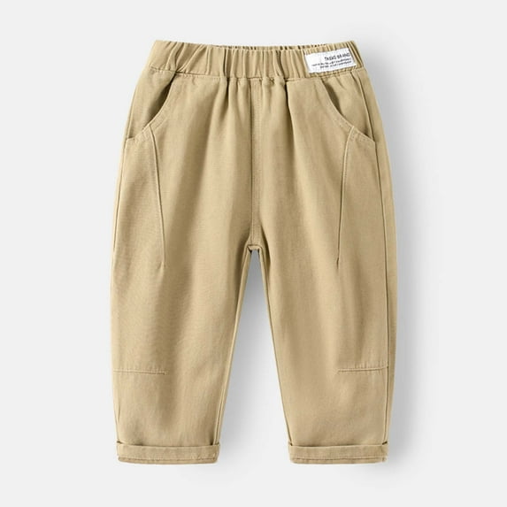 Boys' Cargo Pants Girls Khaki Pants Casual Straight Leg Pants for Teens Pants for Boys 4T