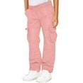 thumbnail image 1 of Girl's Cargo Joggers Pants Girls Red Pants Elastic Waist Cargo Pant Quick Dry Lightweight Hiking Pants Boys Sweatpants Size 5-6 Years, 1 of 7