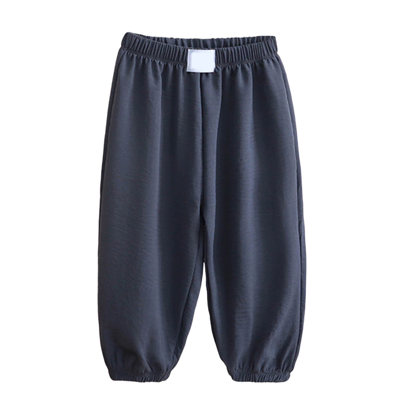 Boys Cotton Cargo Jogger Pants with Drawstring