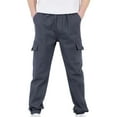 thumbnail image 1 of Boys Cargo Pants Stretch Elastic Waist Twill Joggers Kids Solid Casual Pants with Pockets, 1 of 6