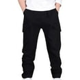 thumbnail image 1 of Boys Cargo Pants Stretch Elastic Waist Twill Joggers Kids Solid Casual Pants with Pockets, 1 of 6