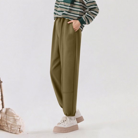 Boys Cargo Pants Wide Leg Pants Teen Kids Drawstring Straight Trousers with Pockets Army Green 11-12 Years
