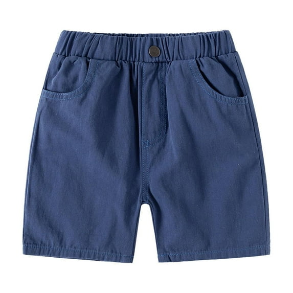 Boys Cargo Shorts Outdoor Solid Color Hiking Shorts Stretch Shorts Lightweight Athletic Short with Pockets,Z2-Navy,12-18 Months