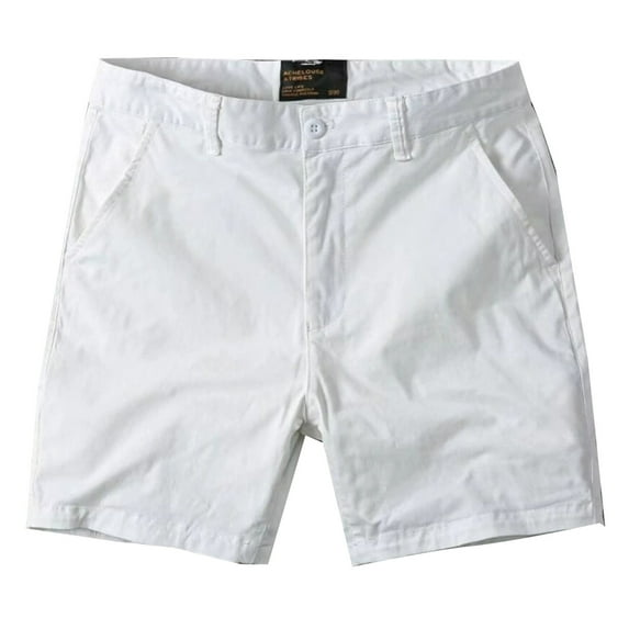 Boys Cargo Shorts Size 44 Elastic Waistband Drawstring Casual Twill Cargo Shorts Relaxed Fit with Pockets,White,38