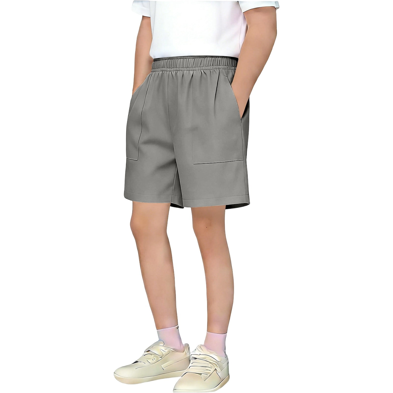 Boys Cargo Shorts Summer Quick Dry Pull-On Hiking Shorts Loose Fit Shorts Kids Athletic Shorts