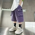 thumbnail image 1 of Boys Cargo Shorts for Active Kids Youth Casual Stretch Bottoms Outdoor Casual Wear for Boys Versatile Cargo Pants for and Adventures, 1 of 3