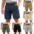 thumbnail image 1 of Boys Cargo Shorts solid color With Multiple Pockets Casual Summer Shorts Outdoor wear, 1 of 6