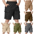 thumbnail image 1 of Boys Cargo Shorts with Waist Multiple Pockets Casual Straight Leg Five Point Shorts for Kids and Youth Cargo Shorts for Boys 12-13 Years, 1 of 7
