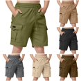 thumbnail image 1 of Boys Cargo Shorts with Waist Multiple Pockets Casual Straight Leg Five Point Shorts for Kids and Youth Cargo Shorts for Boys 7-8 Years, 1 of 7
