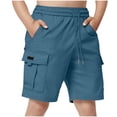 Boys Cargo Sweat Shorts - Casual Drawstring Elastic Waist Cotton ...