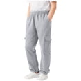 thumbnail image 1 of Boys' Cargo Sweatpants Casual Straight Leg Baggy Pants Elastic Waist Athletic Joggers Sweat Pants with Pockets, 1 of 6