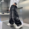 thumbnail image 1 of Boys Cargo Sweatpants Loose Fit Pockets Trousers Cargo Joggers Pants for Boys Outdoor Youth Winter Pants Jogging Pants (Black,11-13 Years), 1 of 3