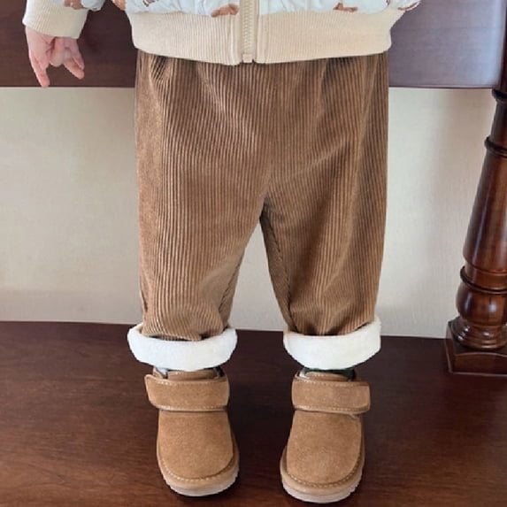 Boys Cargo Sweatpants Straight Leg Fit Wide Leg Skater Pants Boys Casual Pants for Boys Winter Pants Jogging Pants Spring Fashion 2026 (Brown,12-24 Months)