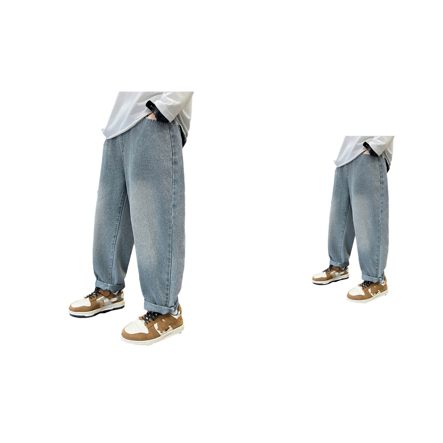 Boys Cargo Trousers Fully Elastic Waist Trousers For Children Regular ...