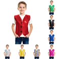 thumbnail image 1 of Boys Carnival Vest with Square Patchwork Sequin Applique for Stage Performance and Party Wear, 1 of 4
