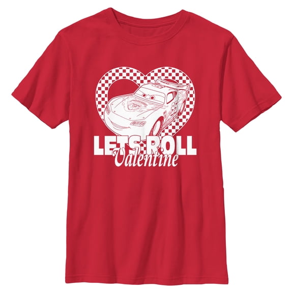 Boys Cars Let's Roll Valentine T Shirt