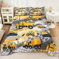 thumbnail image 1 of Boys Cartoon Car Bedding Set Kids Construction Vehicles Comforter for Kids Children Cartoon Machinery Truck Comforter Set Construction Site Cars Duvet Set Full Size 3Pcs, 1 of 6