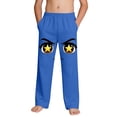 thumbnail image 1 of Boys Cartoon Pants Novelty Eyes Print Blue Soft Elastic Waist Kids Joggers with Pockets Casual Lounge Bottoms for Youth,Size 6 T, 1 of 9