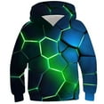 thumbnail image 1 of Boys Casual Crewneck Hoodie Sweatshirts Long Sleeve Cute Pullover Oversized Lightweight Fleece Tops Green 11-12 Years, 1 of 3