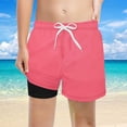 thumbnail image 1 of Boys Casual Elevated Fit Drawstring Waist Shorts UltraComfort High Rise Stretchy Knit Sport Flex Play Pants Tween Kids Summer Soft Comfy Trousers Y2K Streetwear Cute Basic Pants, 1 of 3