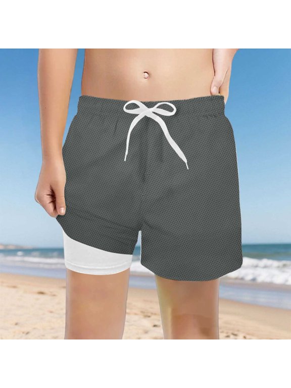 Boys Casual Elevated Fit Waist Shorts UltraComfort High Rise Stretchy Knit Sport Flex Play Pants Toddler Comfortable Lightweight Hiking Pants Kids Pull On Sweatpants