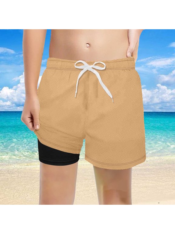 Boys Casual Elevated Fit Waist Shorts UltraComfort High Rise Stretchy Knit Sport Flex Play Pants Toddler Comfortable Lightweight Hiking Pants Kids Pull On Sweatpants