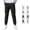 thumbnail image 1 of Boys Casual Jogger Pants for Everyday Wear Comfortable Elastic Waist Loose Fit Spring Summer Outfits Boys Size 12 4-5 Years, 1 of 7