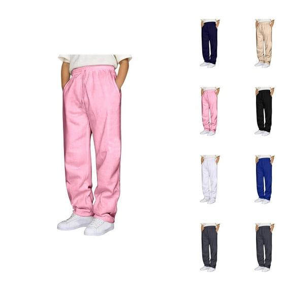 Boys Casual Jogger Pants with Elastic Waistband and Drawstring for Everyday Outdoor Play for Kids and Teens Boys Pants_Category Boys Pants Fall