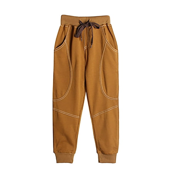 Boys Casual Jogger Sweatpants with Pocket Athletic Pull On Pants for Toddler Kids Comfortable Outdoor Play Wear