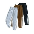 thumbnail image 1 of Boys Casual Joggers With Side Stripe, Solid Color Everyday Sports Sweatpants,3-Pack, 1 of 6