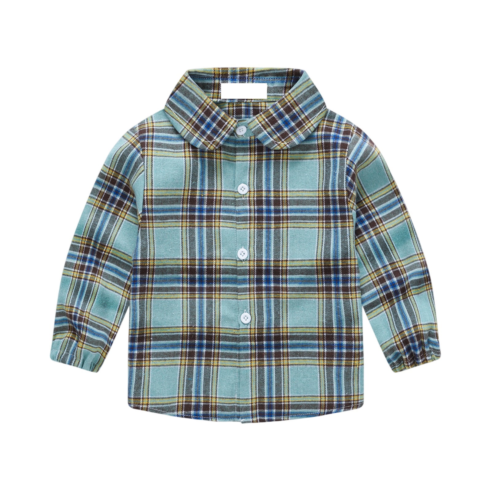 Spring Color Block Boys Button Down Shirt