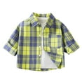 thumbnail image 1 of Boys Casual Long Sleeve Plaid Button Down Shirt for Children, 1 of 3