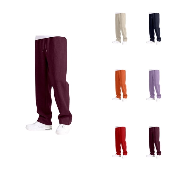 Boys Casual Loose Fit Wide Leg Joggers, Elastic Waist with Drawstring, Comfortable Daily Wear, Baggy Sweatpants with Pockets, 5-16Y