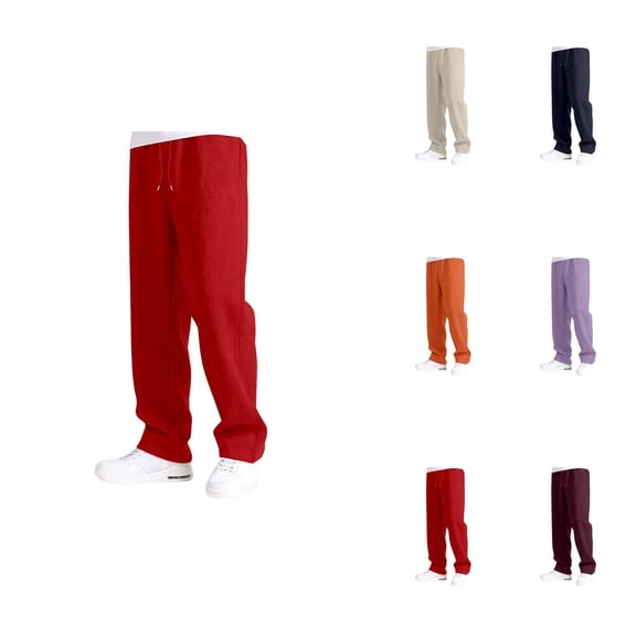 Boys Casual Loose Fit Wide Leg Joggers, Elastic Waist with Drawstring, Comfortable Daily Wear, Baggy Sweatpants with Pockets, 5-16Y